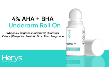 Herys 4% Aha Bha Underarm Roll On , 50ml