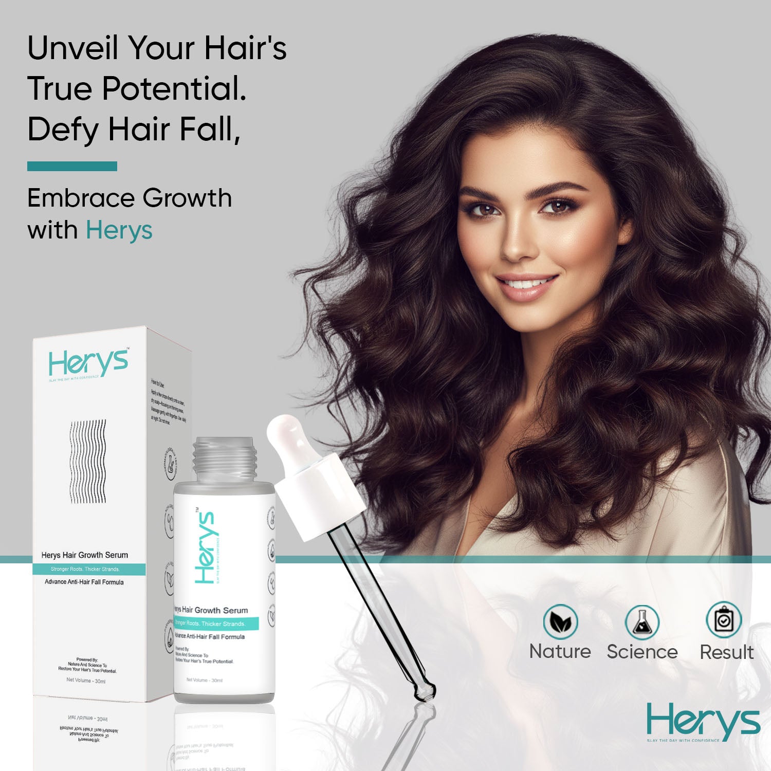 Herys Rosemary Hair Growth Serum | 3% Redensyl &amp; Anagain | 30ml
